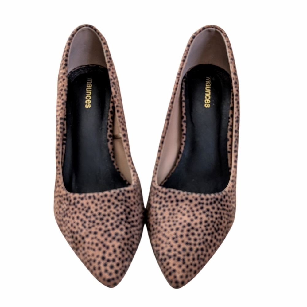 Maurices Leopard Print Pointed Toe Block Heel Pumps - Size 8